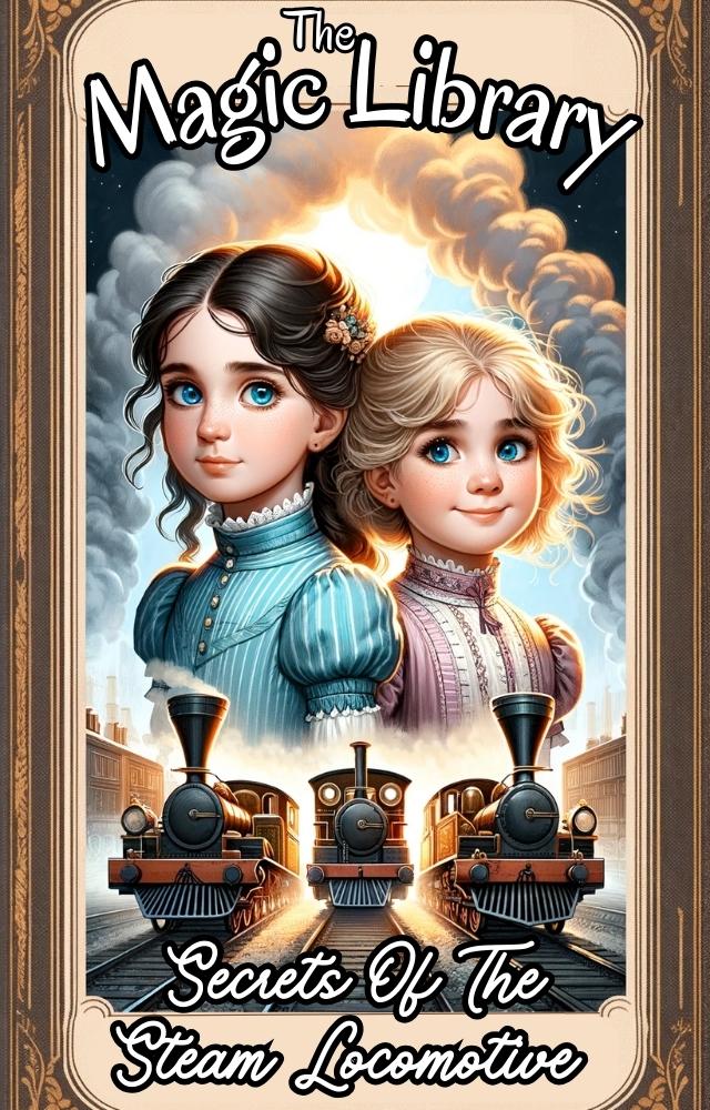 The cover for the book The Magic Library: Secrets of the Steam Locomotive